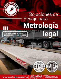Catalogo de metrología legal Cardinnal Weighing Colombia