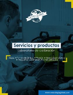 Catalogo de servicio de calibración Metrologlobal - Cardinal Weighing Colombia